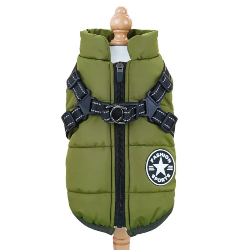 North Paw Leash Grib 4 in 1 Jacket ( Green)