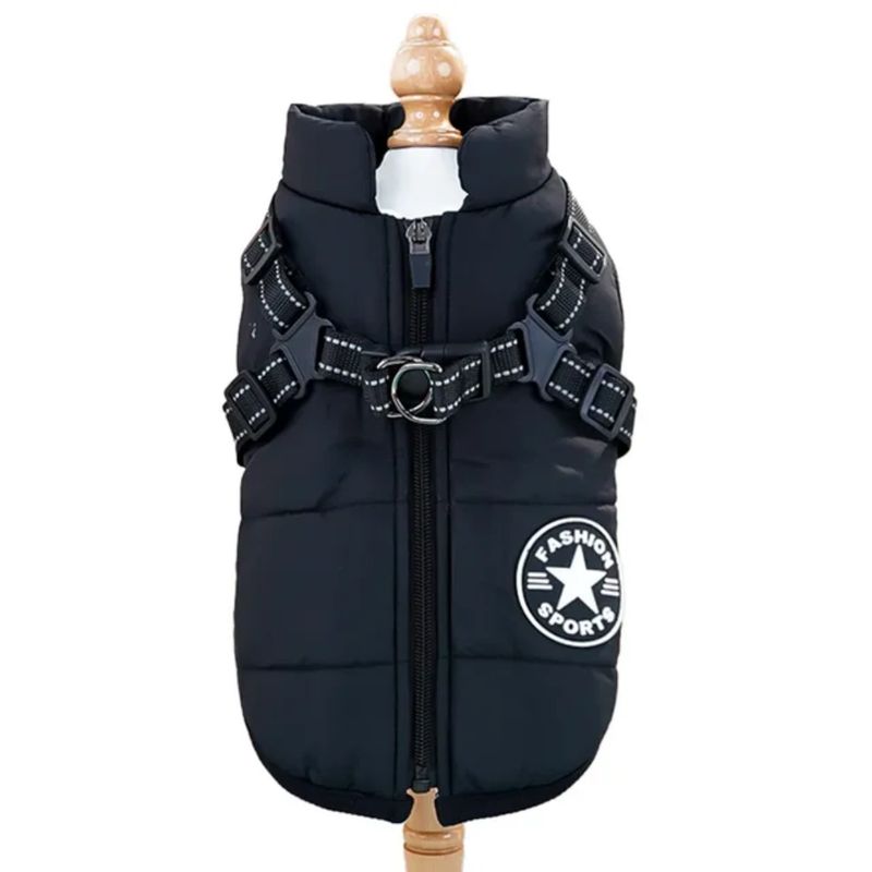 North Paw Leash Grib 4 in 1 Jacket ( Black)