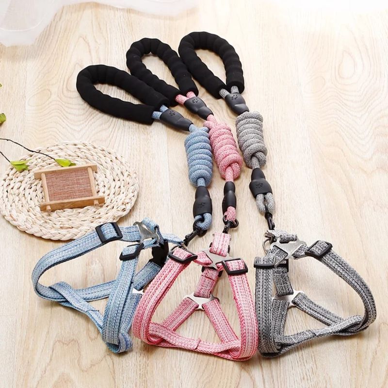 Zilver Paws Dog Leach And Harness ( Pink)