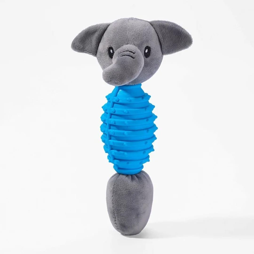 Dublin Elephant Plush Squeaky Pet Feeding Toy