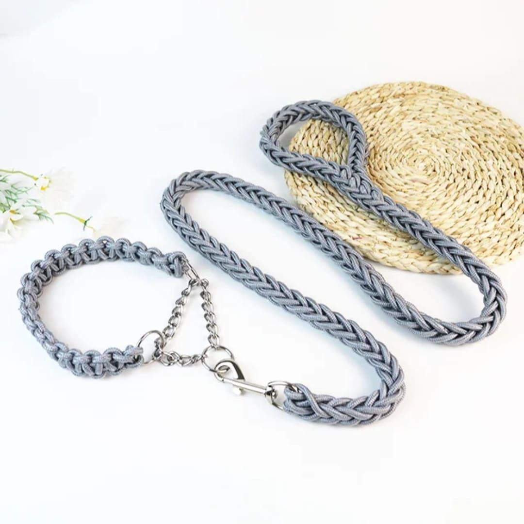 VIP PAWS Exclusive Dog Collar And Leach ( Red)