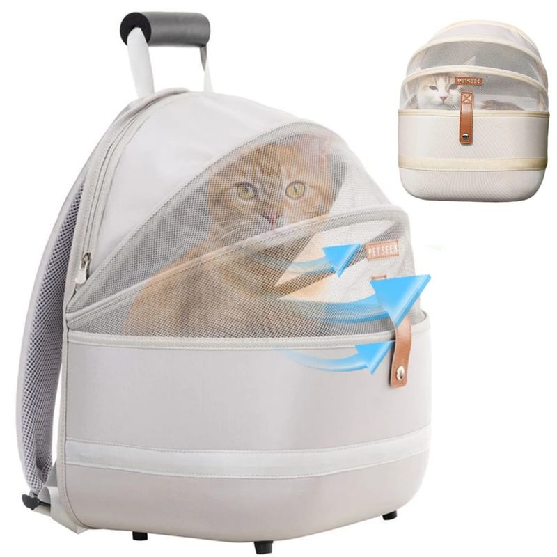 Silver Paws Cat Back Pack Travel Carrier