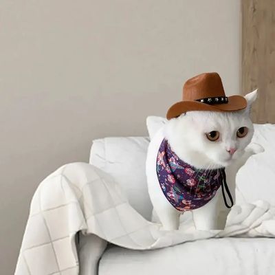 Cowboy Dog And Cat Hat-Green