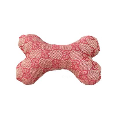 Pet Luxury Designer Pink Squeaky Plush Dog Toy
