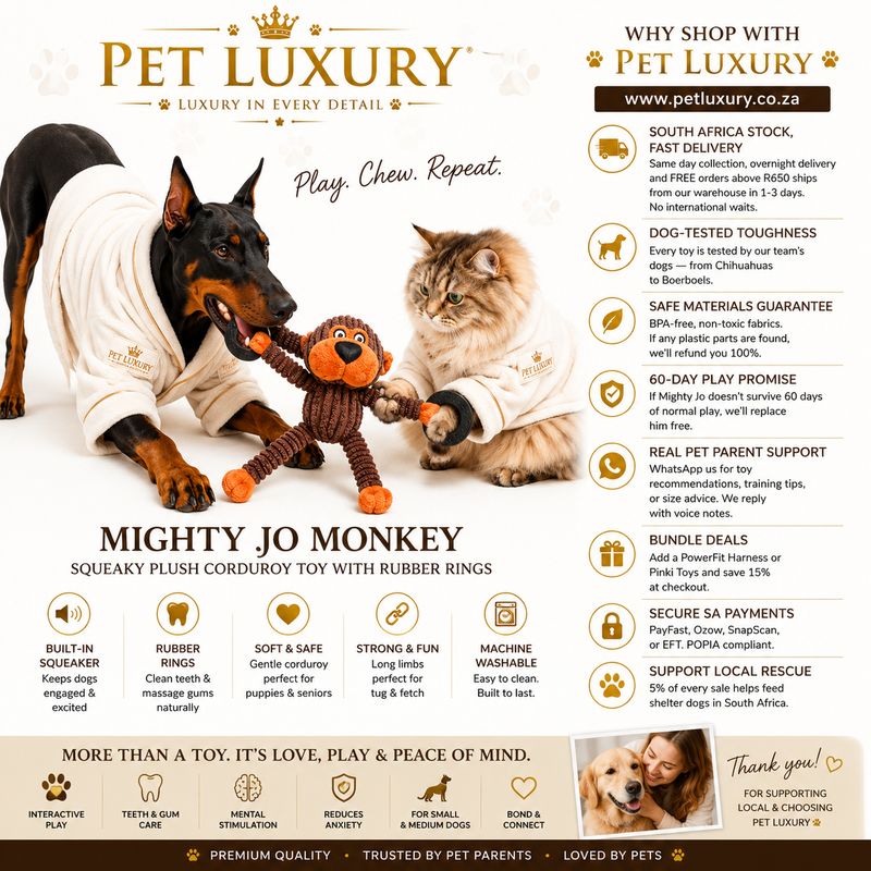 Mighty Jo Dog Squeaking Pet Luxury Toy