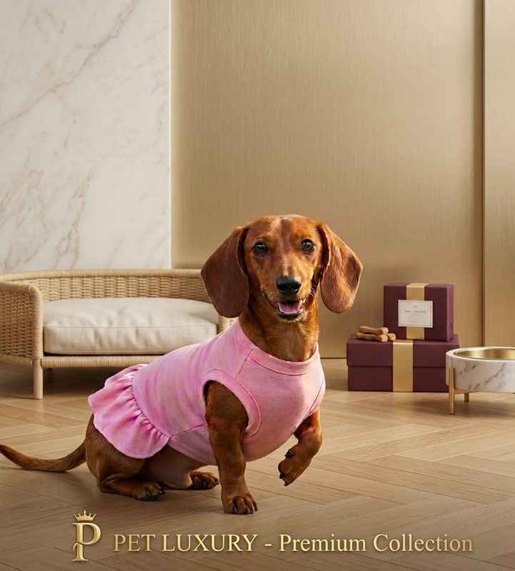 Magische Dog Or Cat Dress-Bright Pink