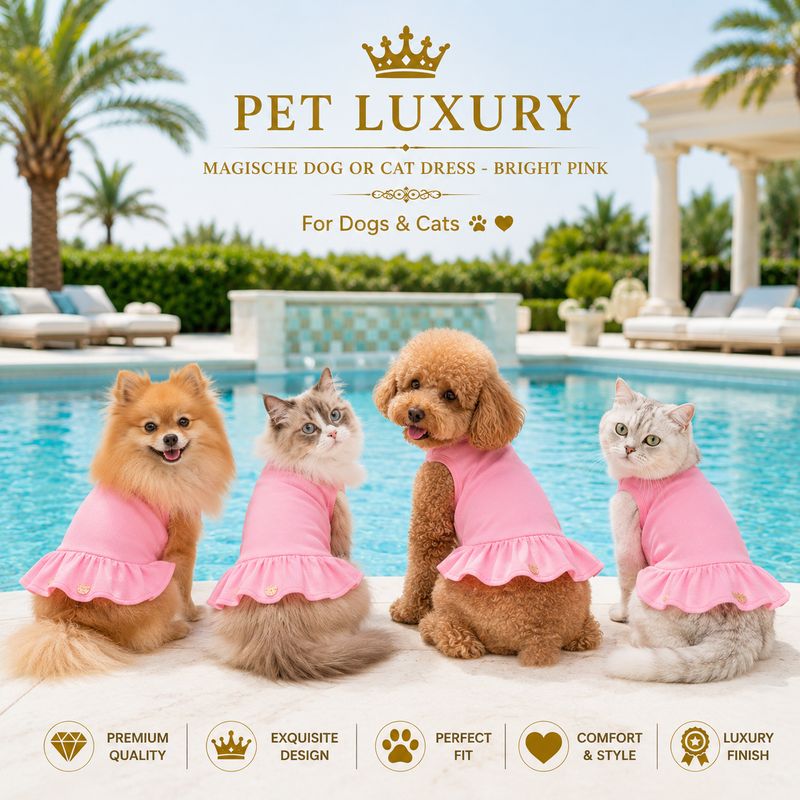 Magische Dog Or Cat Dress - Bright Pink