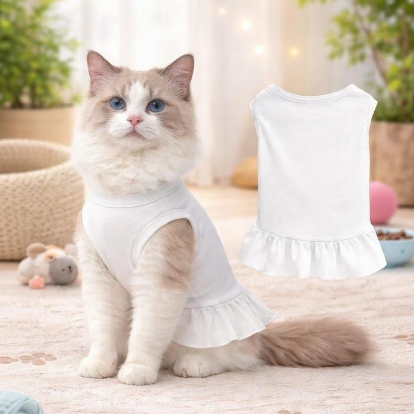 Magische Dog Or Cat Dress-White