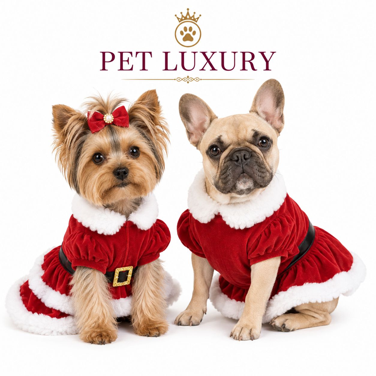 Miss Claus Dog And Cat Pet Luxury Dress Miss Claus Dog And Cat Pet Luxury Dress
