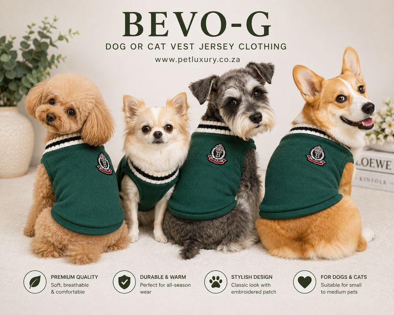 Bevo-G Dog Or Cat Vest Jersey Clothing - Green