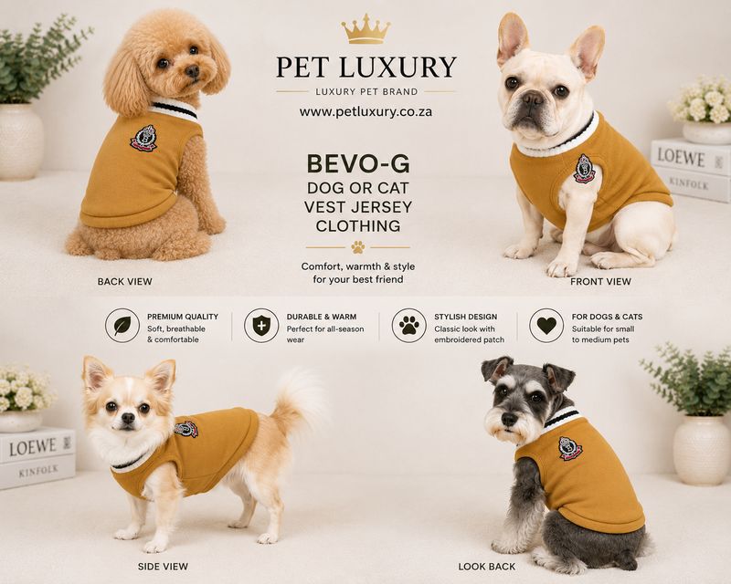 Bevo-G Dog Or Cat Jersey Vest Clothing - Mostert