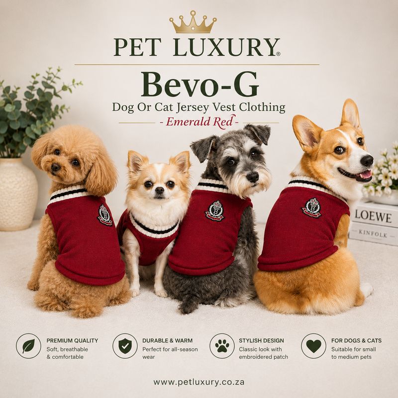 Bevo-G Dog Or Cat Jersey Vest Clothing - Emerald Red