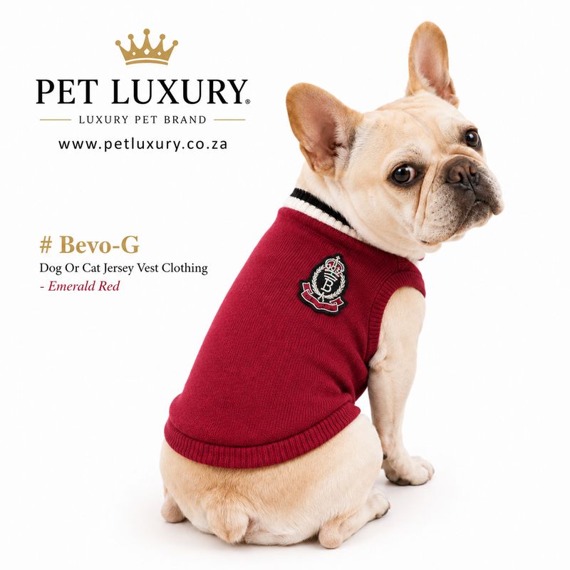 Bevo-G Dog Or Cat Jersey Vest Clothing - Emerald Red Bevo-G Dog Or Cat Jersey Vest Clothing - Emerald Red