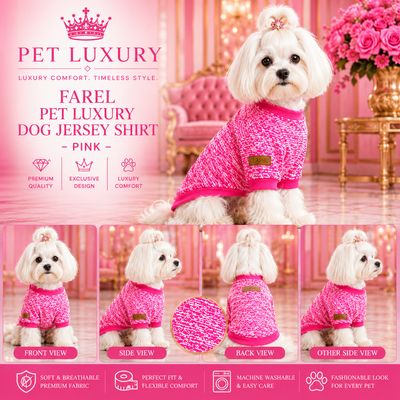Farel Pet Luxury Dog Jersey Shirt - Pink