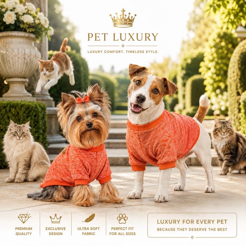 Farel Pet Luxury Dog Jersey Shirt - Orange
