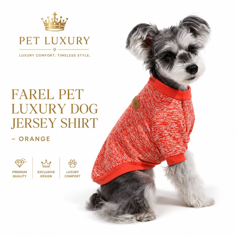Farel Pet Luxury Dog Jersey Shirt - Orange