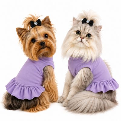 Pet Luxury Magische Dog or Cat Dress – Midnight Noir - Light Purple Pet Luxury Magische Dog or Cat Dress – Midnight Noir - Light Purple