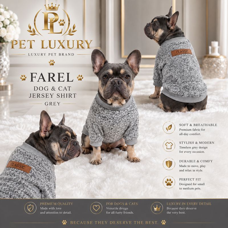 Farel Dog And Cat Jersey Shirt - Grey