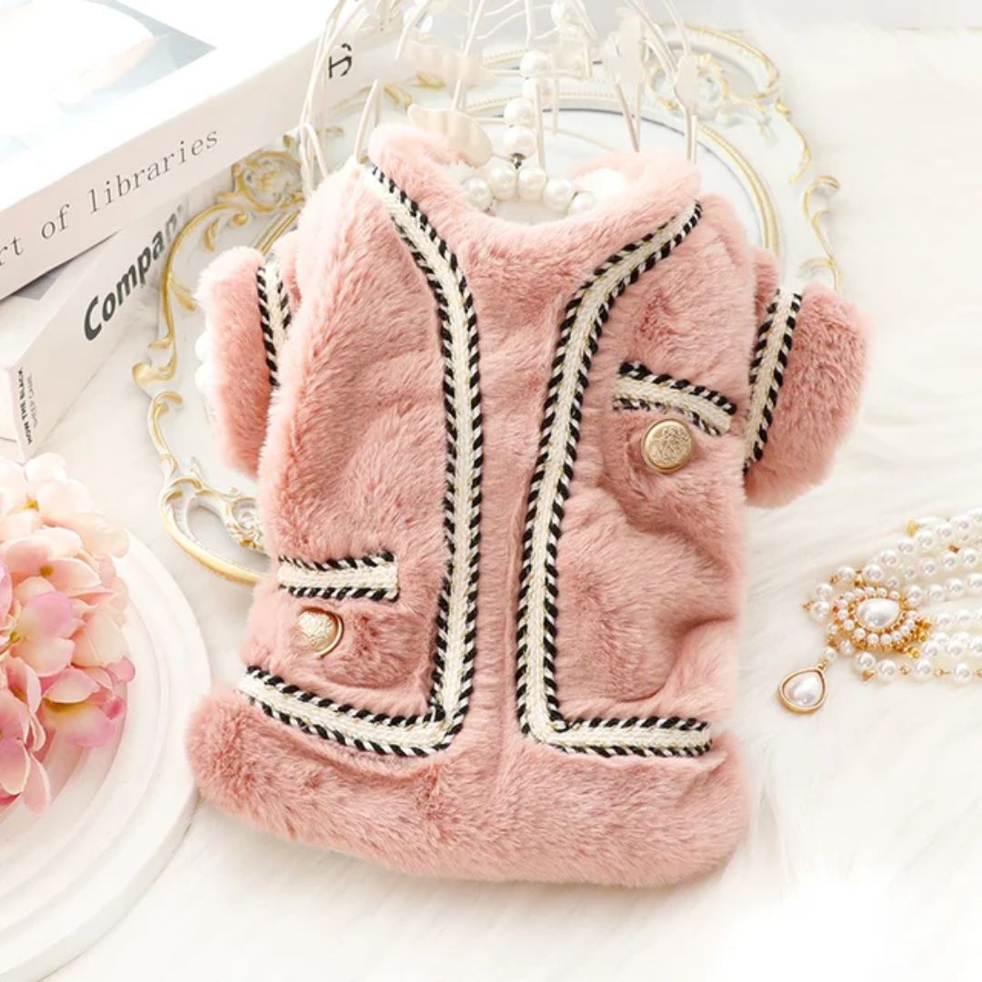 A-List Royal Fluffy G- Pet Jacket -Pink