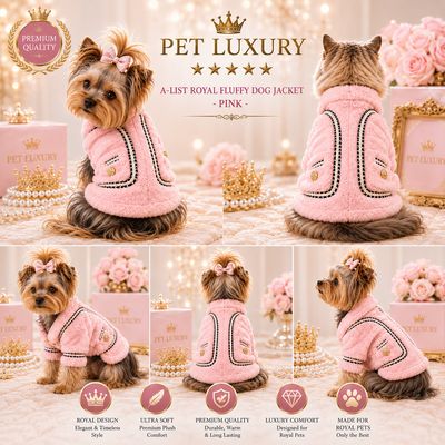 A-List Royal Fluffy G-Pet Jacket - Pink