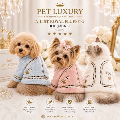 A-List Royal Fluffy G - Dog Jacket - Blue