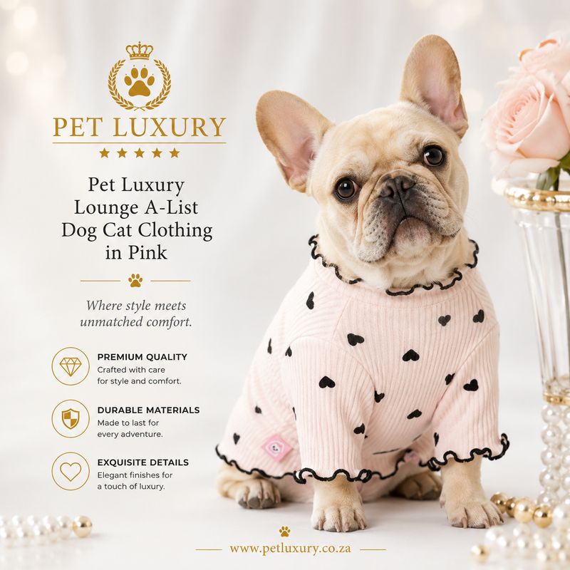 Pet Luxury Lounge A-List Dog Cat Clothing - Pink