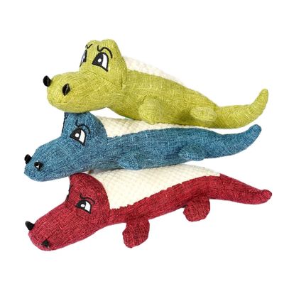 Freddy Lizzard Crocodile Pet Squeaky Toy - Blue