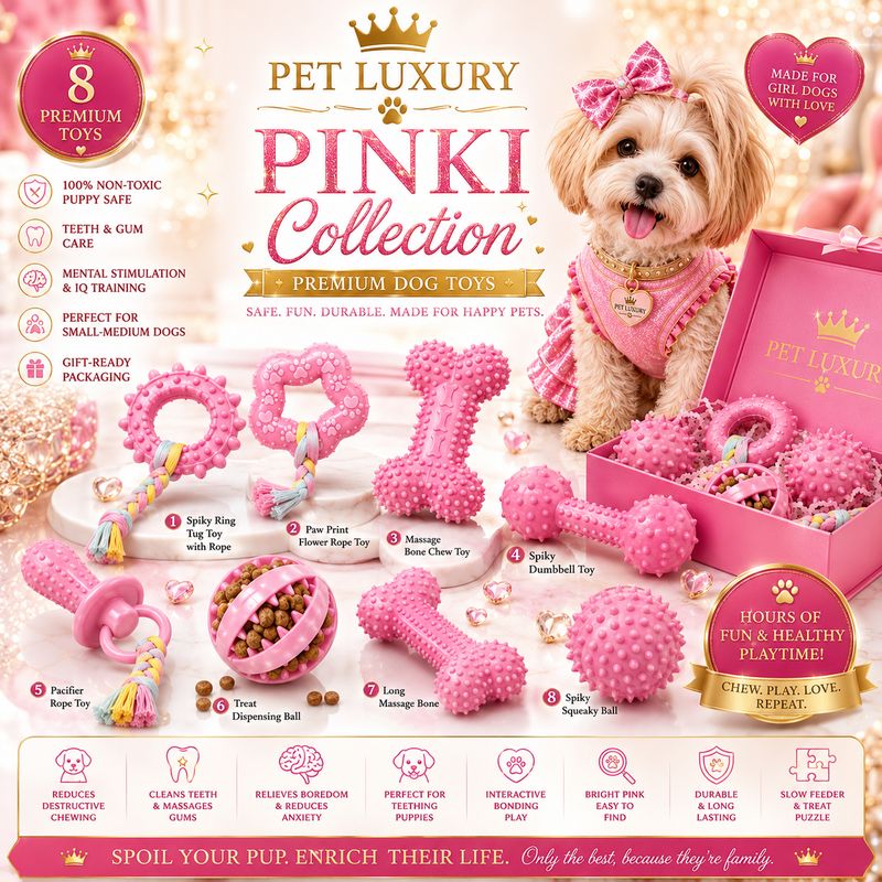 Pet Luxury Pinki Collection Pet Dog Toys
