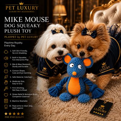 Mike Mouse Squeaky Dog Toy