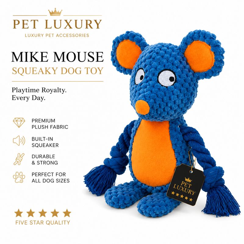 Mike Mouse Squeaky Dog Toy Mike Mouse Squeaky Dog Toy