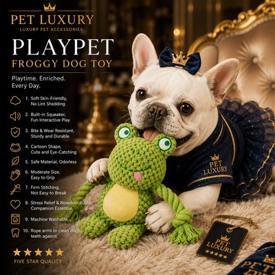 Pet Luxury PLAYPET Froggy Dog Toy