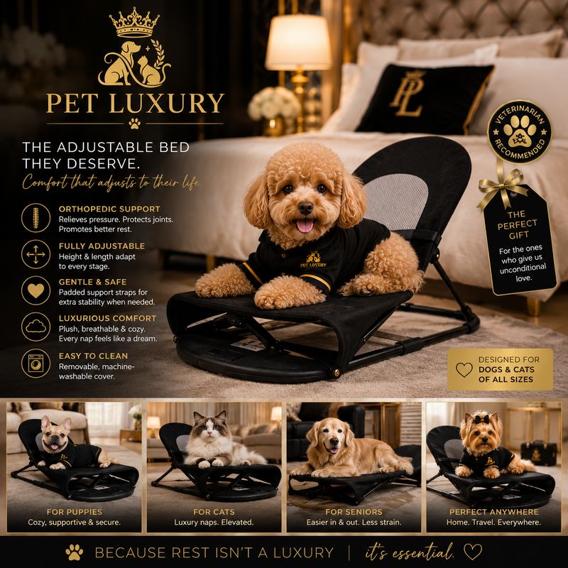 Flipper Premium Adjustable Pet Luxury Cat & Dog Bed