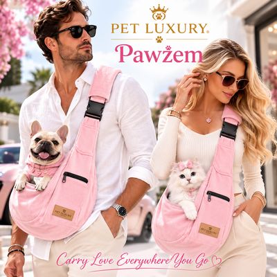 Pawzem Pet Luxury Carry Shoulder Bag – Baby Pink - Carry Love, Everywhere You Go.