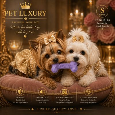 Pet Luxury Bone Pet Dog Chew Toy - Purple