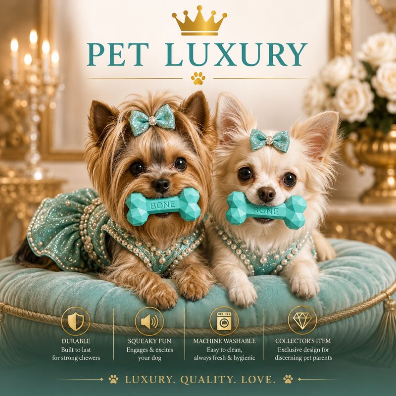 Pet Luxury Bone Pet Dog Chew Toy - Aque