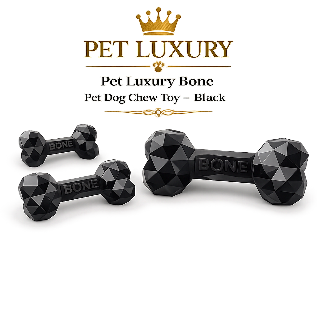 Pet Luxury Bone Pet Dog Chew Toy - Black Pet Luxury Bone Pet Dog Chew Toy - Black