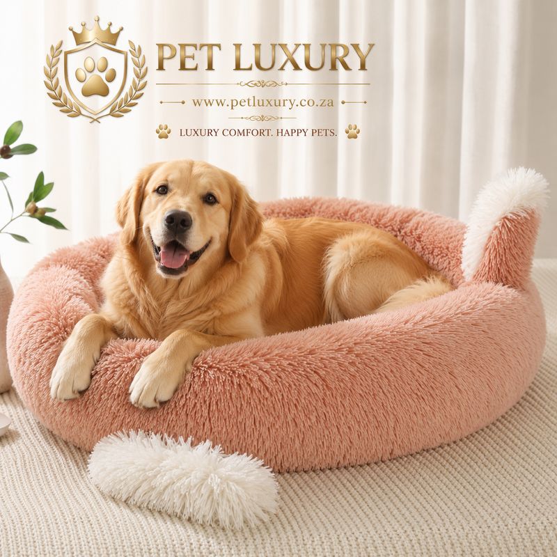 Pet Luxury Fluffy Paws Designer Cat & Dog Bed - Baby Pink