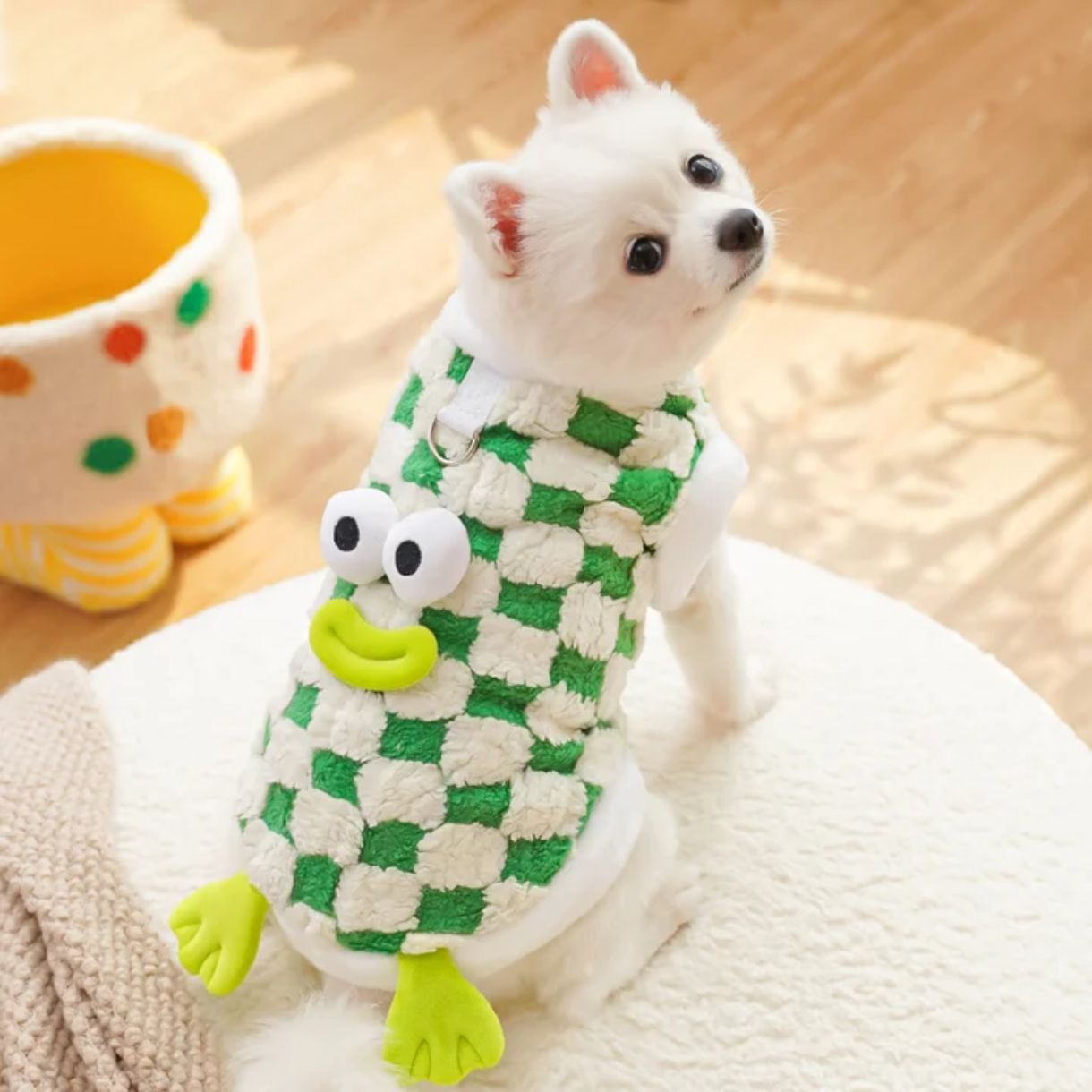 Fuzzy Frog Collection Dog And Cat Outfit - Green