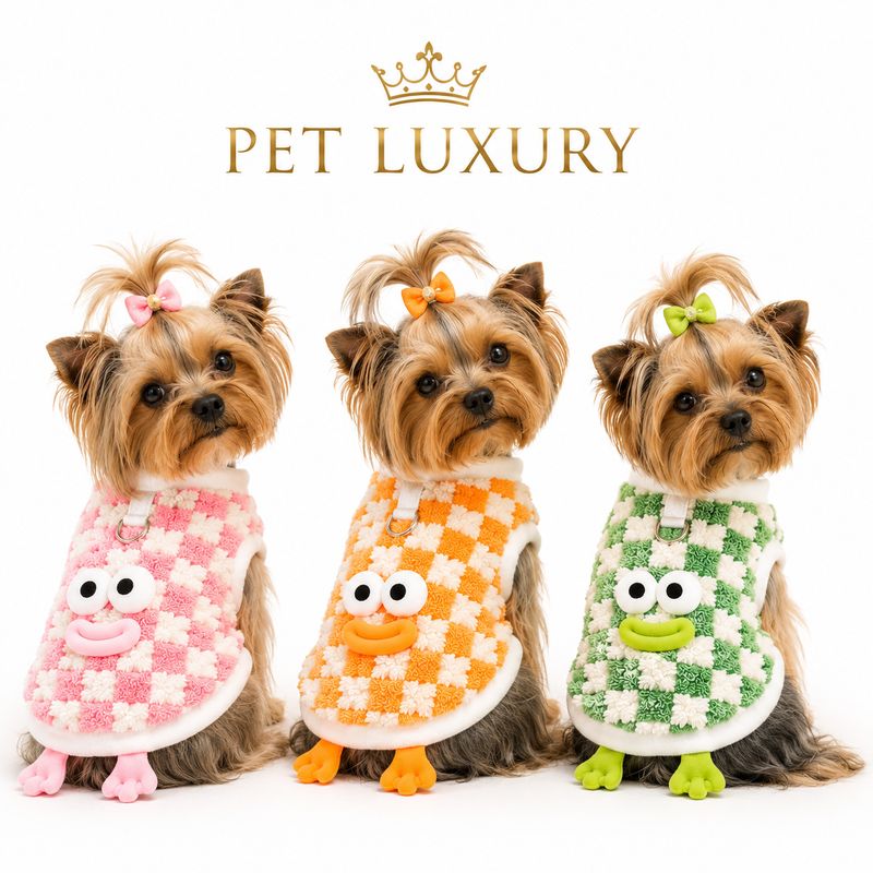Fuzzy Frog Collection Dog & Cat Outfit Jersey with Harness Clip - Green Glam Fuzzy Frog Collection Dog & Cat Outfit Jersey with Harness Clip - Green Glam