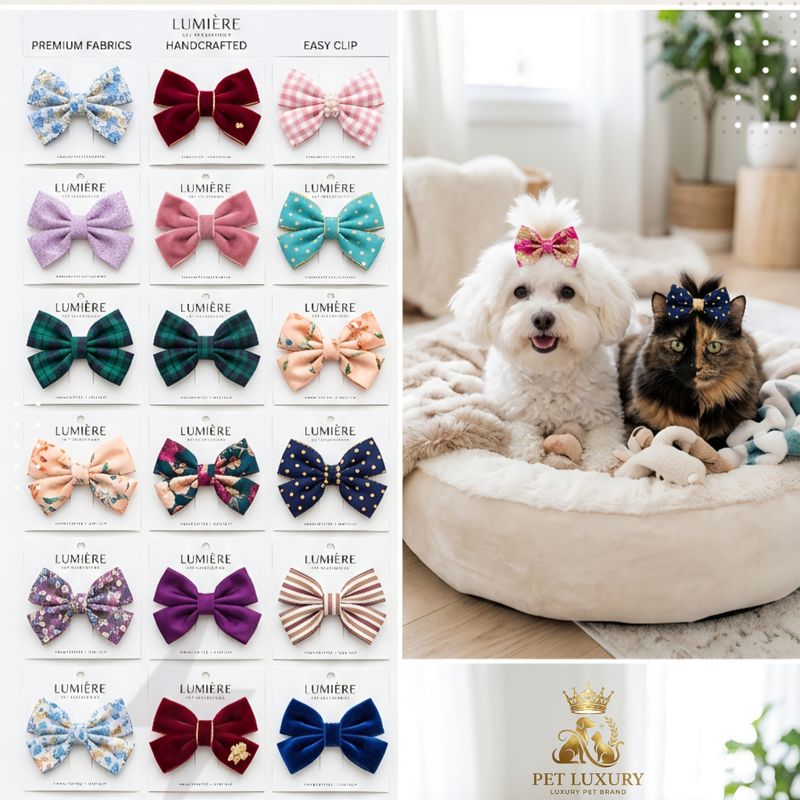 Pet Luxury Fashion Pet - Cat And Dog Hair Accessories Bow Hair Clips Set Pet Luxury Fashion Pet - Cat And Dog Hair Accessories Bow Hair Clips Set