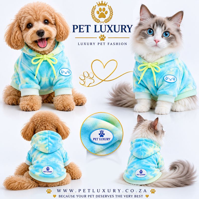 Pet Luxury JZ Street Wear Dog Sweater Hoodie – Blue