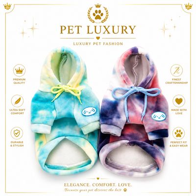 Pet Luxury JZ Street Wear Dog Sweater Hoodie – Purple & Royal Blue