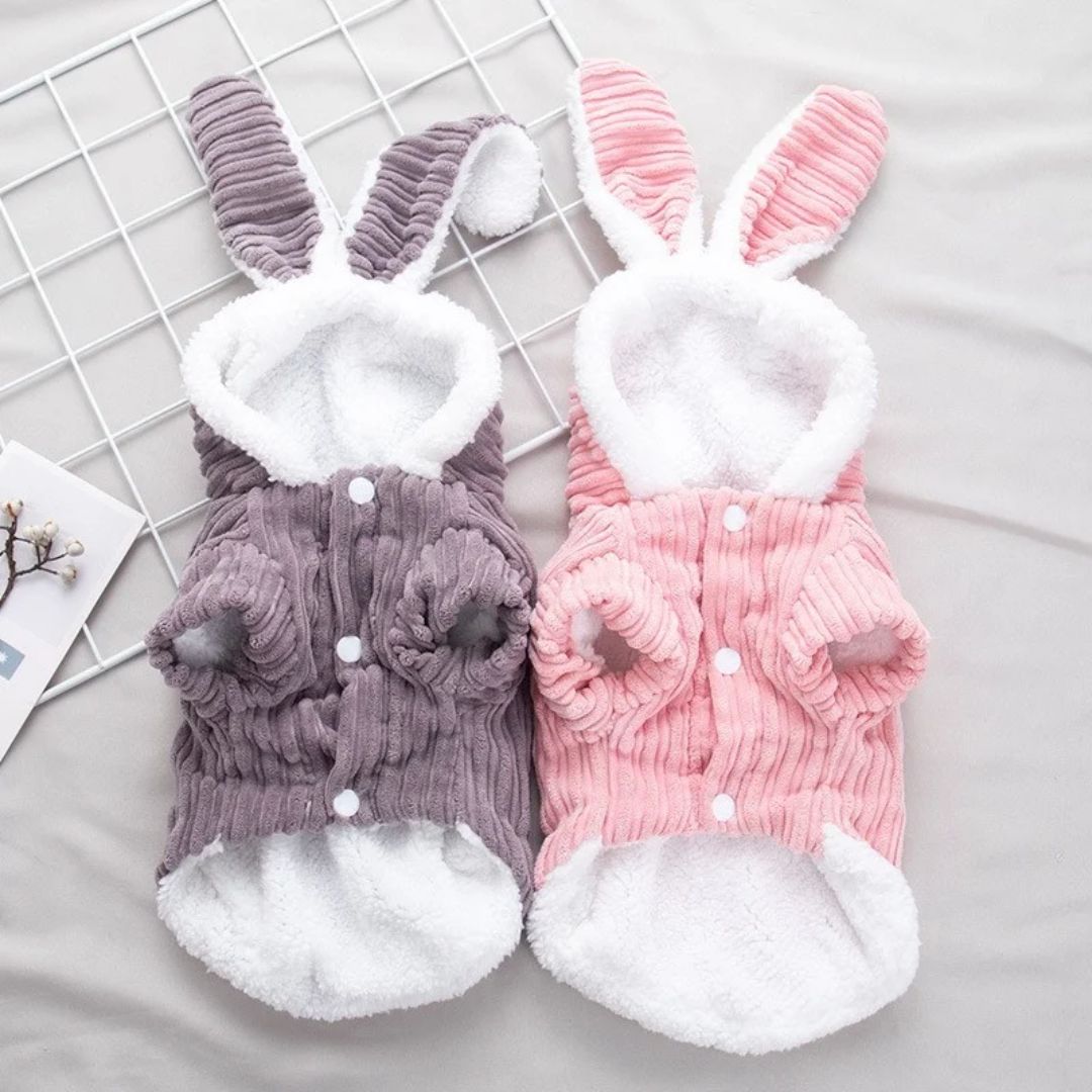 Fuzzy Wear Rabbit Dog Clothing-Brown