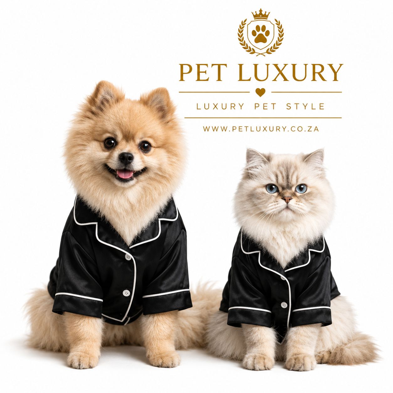 Pet Luxury Cat & Dog PJ'S Pajamas - Black Pet Luxury Cat & Dog PJ'S Pajamas - Black