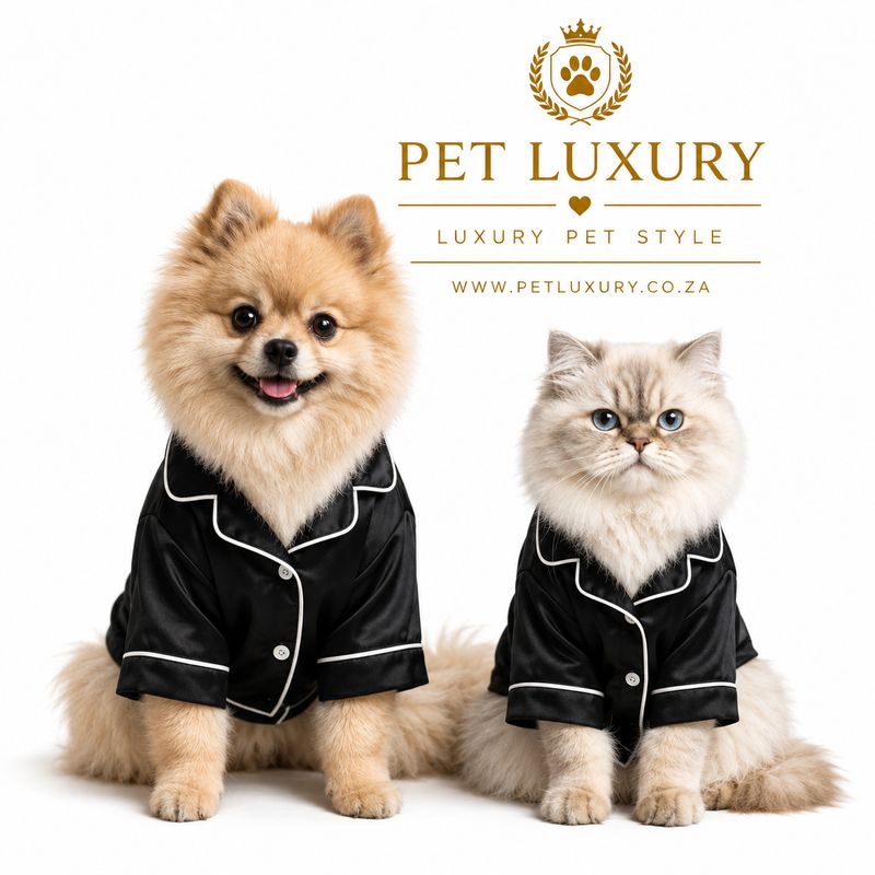 Pet Luxury Cat & Dog PJ'S Pajamas - Black Pet Luxury Cat & Dog PJ'S Pajamas - Black