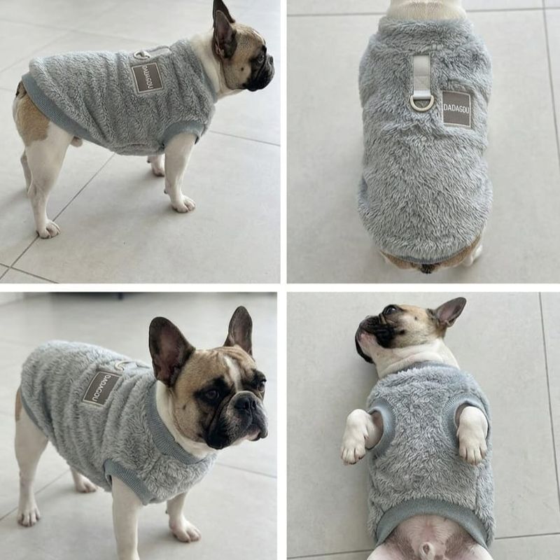 Wowzy Pet Jerseys With Harness Clip-Grey