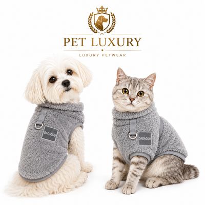 Wowzy Pet Luxury Jerseys With Harness Clip - Grey