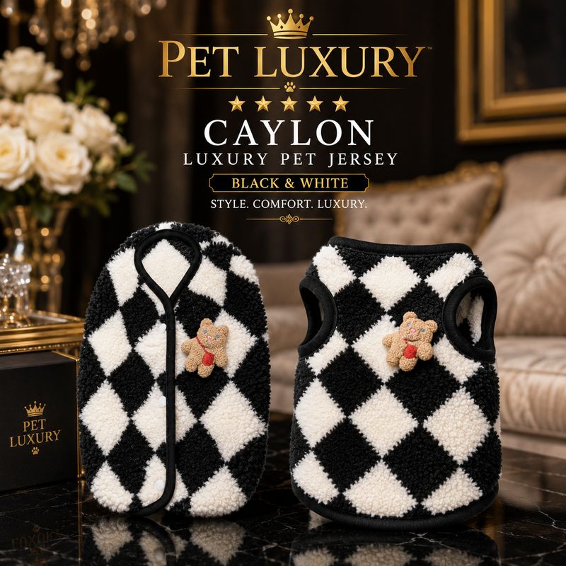 CAYLON Luxury Pet Jersey – Black & White