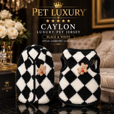 CAYLON Luxury Pet Jersey – Black & White