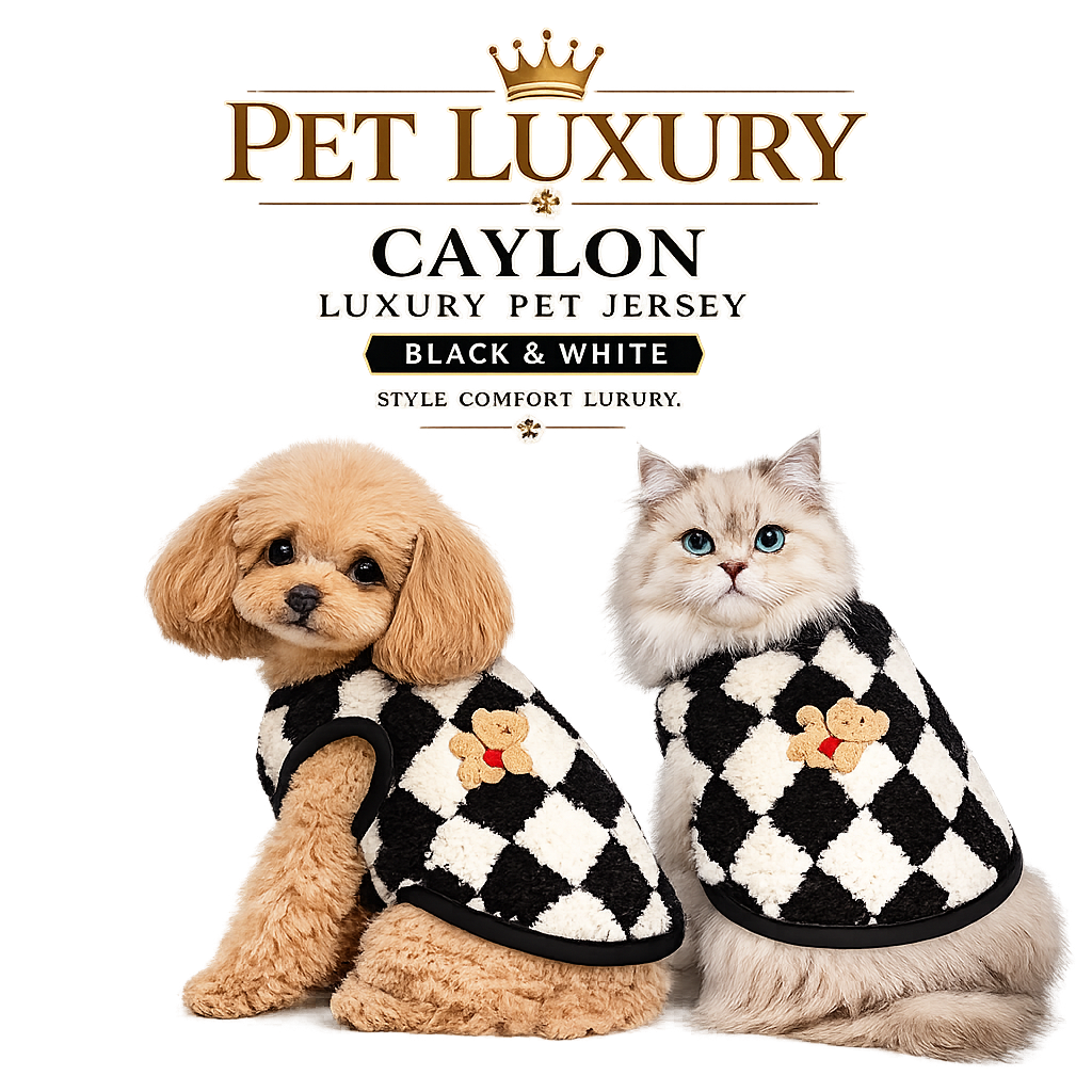 CAYLON Luxury Pet Jersey – Black & White